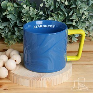 Starbucks Summer 2021 Blue Textured Ceramic Mug 12oz
